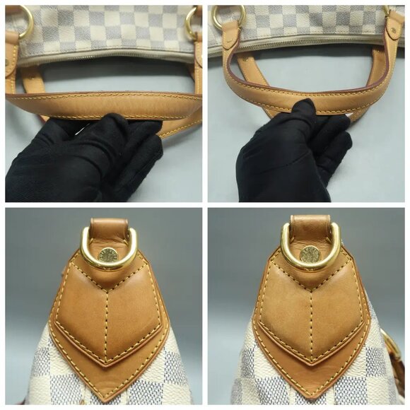 Louis Vuitton Evora White Damier Azur Canvas Satchel 1026-020525 - Picture 7 of 12
